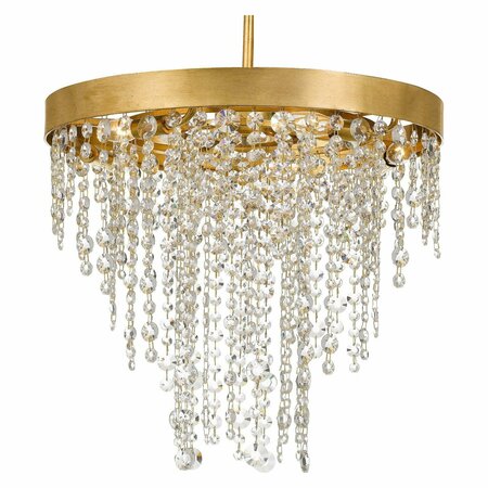 CRYSTORAMA Windham 5 Light Antique Gold Crystal Chandelier WIN-615-GA-CL-MWP